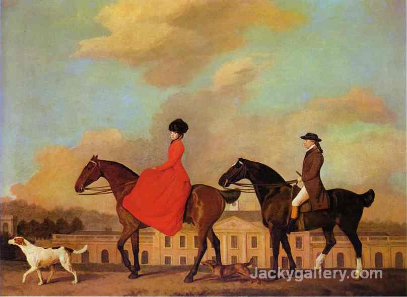 John and Sophia Musters riding at Colwick Hall by George Stubbs paintings reproduction